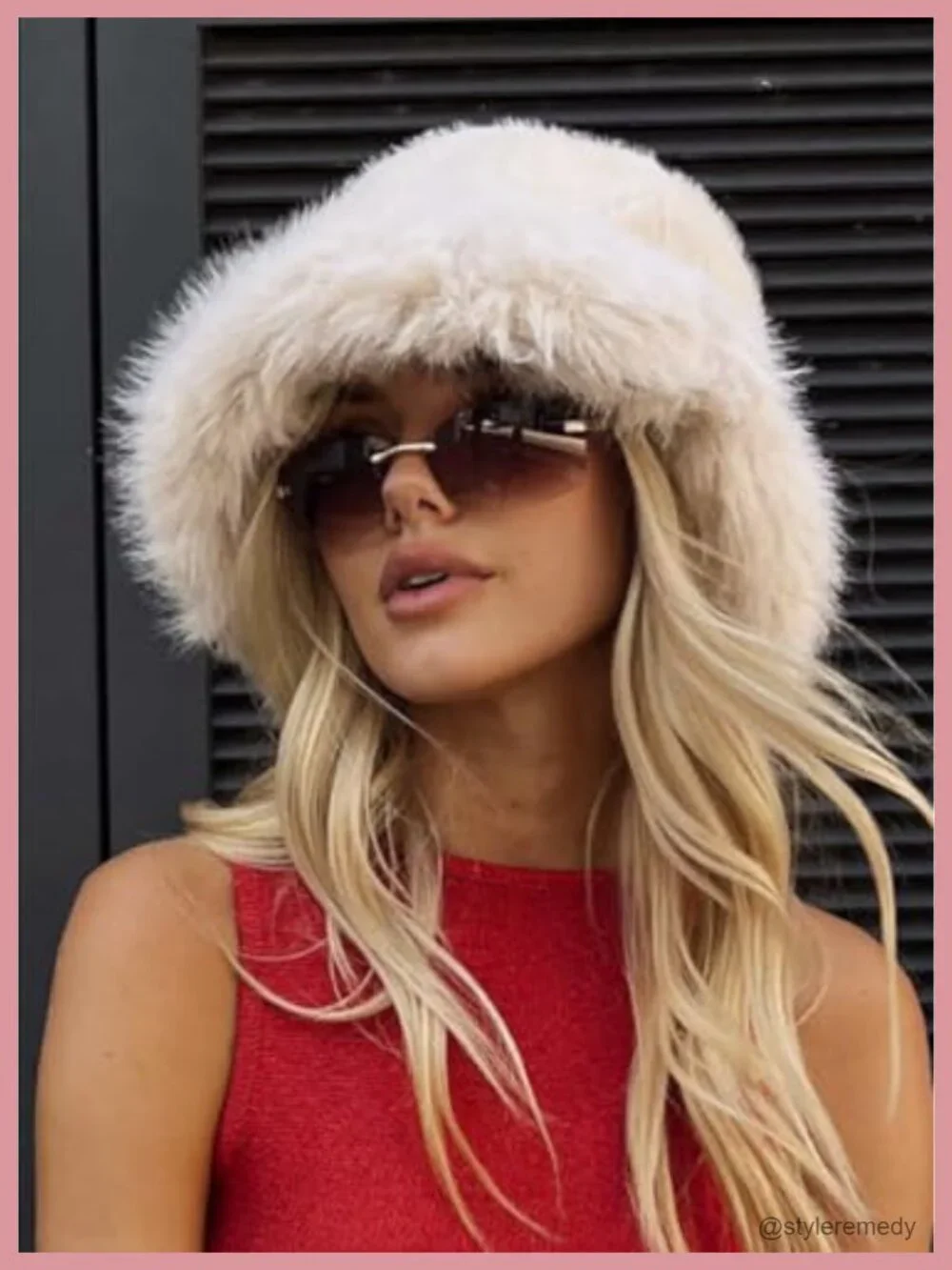 Retro Rimless Rectangle Sunglasses UV400 Protection Metal Frame Non-Polarized